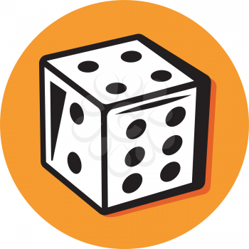 Royalty Free Clipart Image of a Die