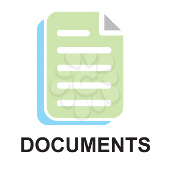 Royalty Free Clipart Image of Documents