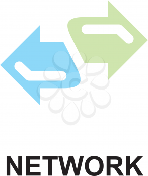 Royalty Free Clipart Image of a Network Button