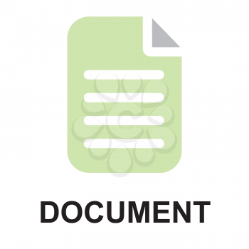 Royalty Free Clipart Image of a Document Button