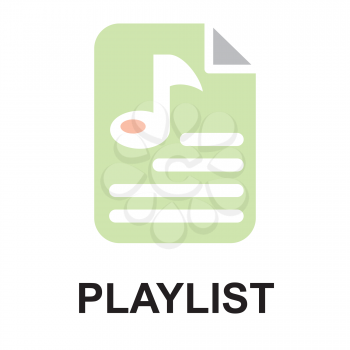 Royalty Free Clipart Image of a Play List
