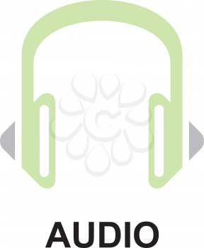 Royalty Free Clipart Image of an Audio Button