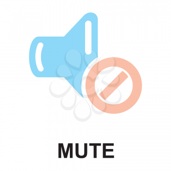 Royalty Free Clipart Image of a Mute Button