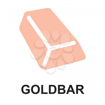 Royalty Free Clipart Image of a Gold Bar