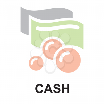 Royalty Free Clipart Image of a Cash Button