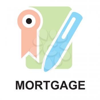 Royalty Free Clipart Image of a Mortgage Button