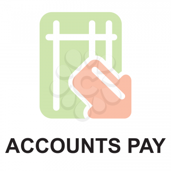 Royalty Free Clipart Image of an Accounts Pay Button