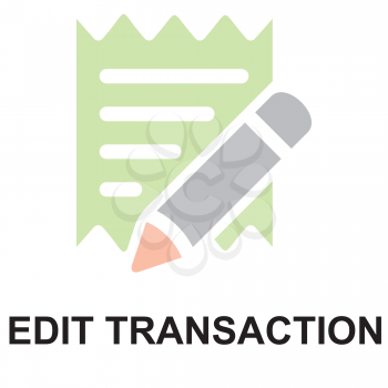 Royalty Free Clipart Image of an Edit Transaction Button