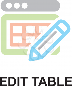 Royalty Free Clipart Image of an Edit Table Button