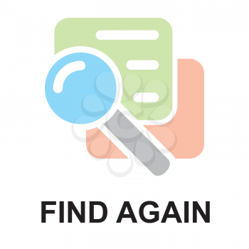 Royalty Free Clipart Image of a Find Again Button