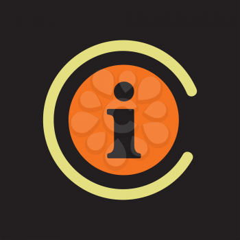 Royalty Free Clipart Image of an I Button