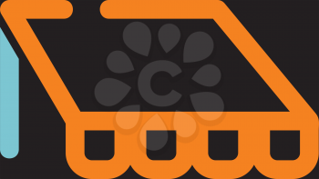 Royalty Free Clipart Image of an Orange Icon