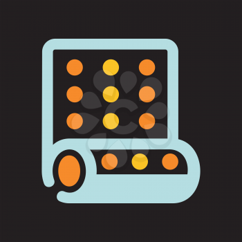 Royalty Free Clipart Image of a Dotted Icon