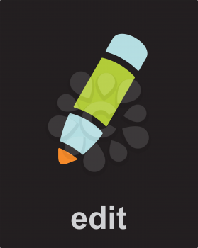 Royalty Free Clipart Image of an Edit Icon