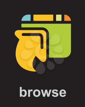 Royalty Free Clipart Image of a Browse Icon