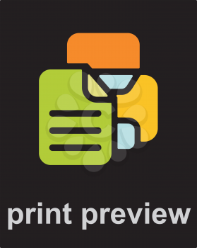 Royalty Free Clipart Image of a Print Preview