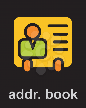 Royalty Free Clipart Image of an Address Book