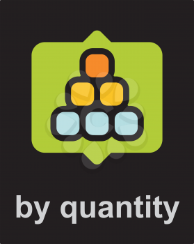 Royalty Free Clipart Image of a By Quantity Icon