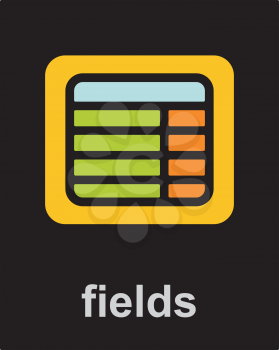 Royalty Free Clipart Image of a Fields Icon