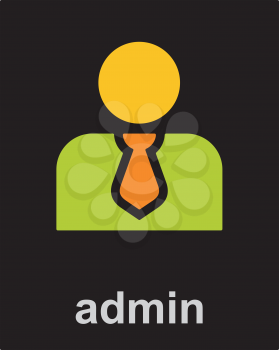 Royalty Free Clipart Image of an Admin Icon
