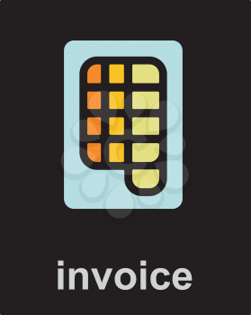 Royalty Free Clipart Image of an Invoice Icon