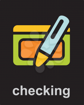 Royalty Free Clipart Image of a Checking Icon