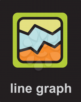 Royalty Free Clipart Image of a Line Graph