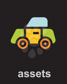 Royalty Free Clipart Image of an Assets Icon