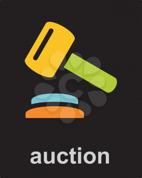 Royalty Free Clipart Image of an Auction Icon