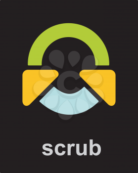 Royalty Free Clipart Image of a Scrub Icon