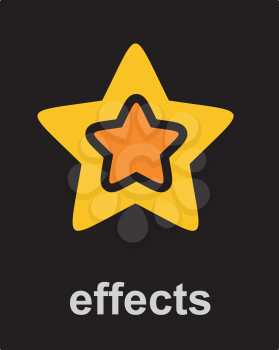 Royalty Free Clipart Image of an Effects Star