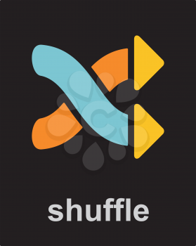 Royalty Free Clipart Image of a Shuffle Icon