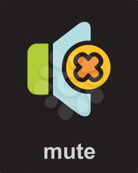 Royalty Free Clipart Image of a Mute Icon
