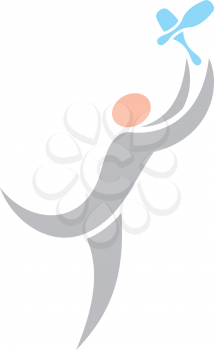 Royalty Free Clipart Image of a Gymnast