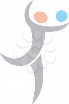 Royalty Free Clipart Image of a Person With a Ball