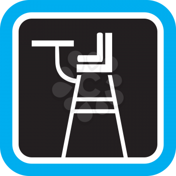 Royalty Free Clipart Image of a Highchair