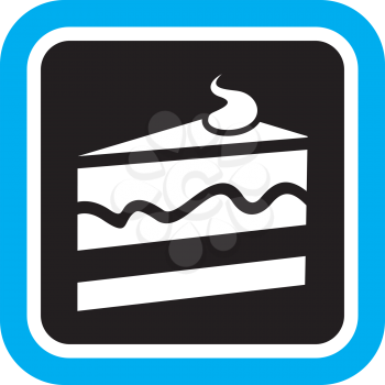 Royalty Free Clipart Image of a Slice of Cake