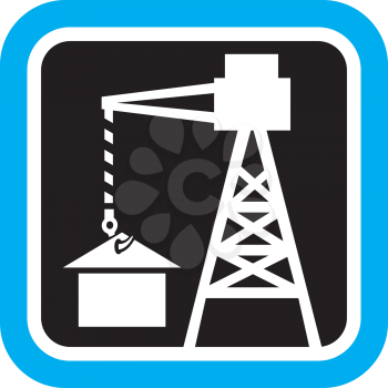 Royalty Free Clipart Image of an Oil Rig