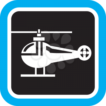 Royalty Free Clipart Image of a Helicopater