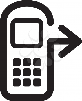 Royalty Free Clipart Image of a Cellphone Icon