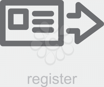 Royalty Free Clipart Image of a Register Icon