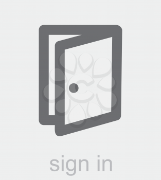 Royalty Free Clipart Image of a Sign In Icon