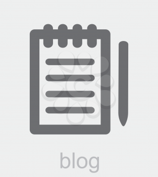 Royalty Free Clipart Image of a Blog Icon