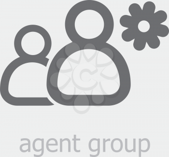 Royalty Free Clipart Image of an Agent Group Icon