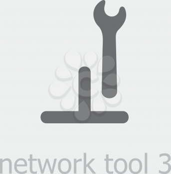 Royalty Free Clipart Image of a Network Tool Icon