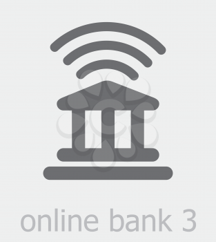 Royalty Free Clipart Image of an Online Bank Icon