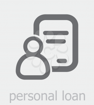 Royalty Free Clipart Image of a Personal Loan