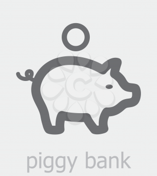 Royalty Free Clipart Image of a Piggy Bank