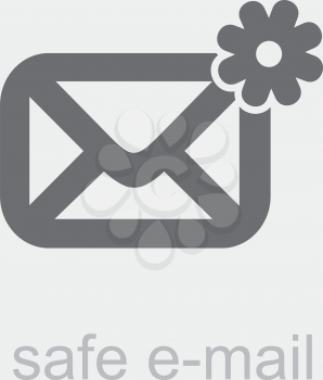 Royalty Free Clipart Image of a Safe Email Icon