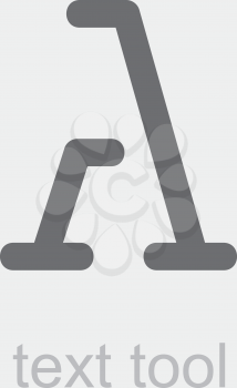 Royalty Free Clipart Image of a Text Tool Icon